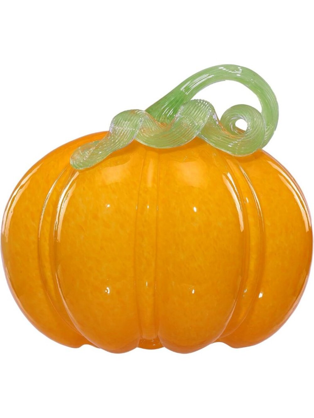 Large Blown Glass Pumpkin Decor | Fall Halloween Table Centerpiece, Autumn Home